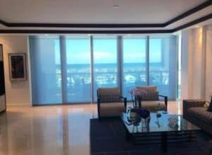 Motorized Solar Screen Roller Shades in Blue Aventura, FL